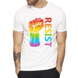T-shirt Resist Rainbow Blanc M